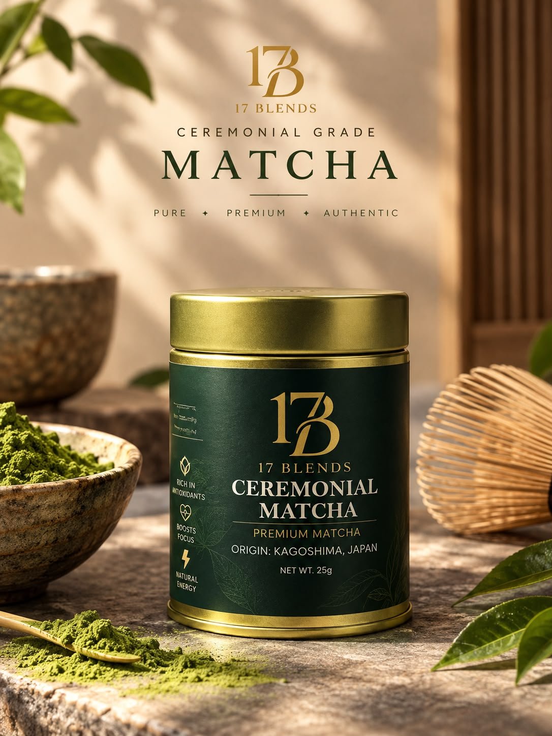 PREMIUM JAPANESE MATCHA (CEREMONIAL GRADE)
